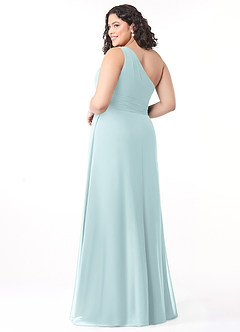 Azazie Dallas Bridesmaid Dresses Mist A-Line One Shoulder Chiffon Dress image7