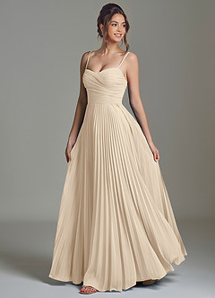 Azazie Catie Abiti da Damigella Abito A-Line in Chiffon Scollo a Cuore Champagne image5