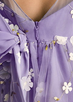 Azazie Elowen Robe Demoiselle D'honneur Fillette Robe Trapèze en Dentelle Encolure en Forme de Cœur Tahiti image7