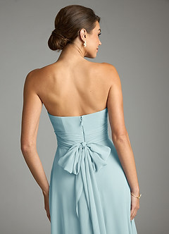 Azazie Tamira Suknie dla druhen Linia A Pofałdowany Szyfon Do ziemi Sukienka image5