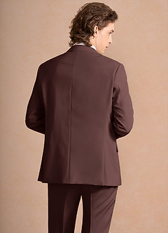 front James Espresso Structured Stretch Suit Jacket