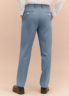 front James Dusty Blue Structured Stretch Dress Pants
