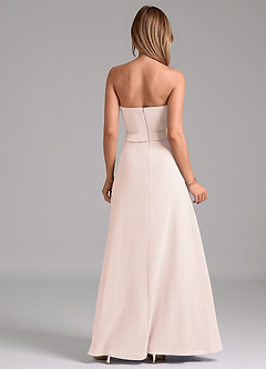 Azazie Jenilyn Brautjungfernkleider A-Linie Schulterfrei Chiffon Kleid Blassrosa image7