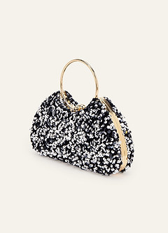 front Dazzling Sequined Handbag