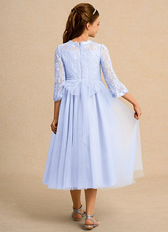 Azazie Lamb Girl vestidos de niña de las flores Vestido de Lavanda de Encaje de Princesa image2