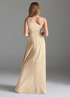 Azazie Dallas Junior Linia A Pofałdowany Szyfon Długość podłogi Młodsza druhna Sukienka image2