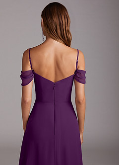 Azazie Marley Bridesmaid Dresses Grape A-Line Off the Shoulder Chiffon Convertible Dress image9