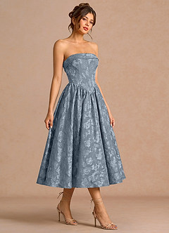 Sadie Dusty Blue Midi Dress image5