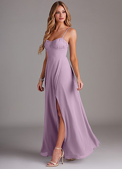 Azazie Breonna Bridesmaid Dresses Wisteria A-Line Sweetheart Neckline Chiffon Dress image3