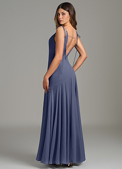 Azazie Dawn Bridesmaid Dresses Stormy Mermaid Pleated Chiffon Dress image2
