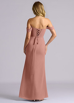 Azazie Heidi Final Sale Cedar Rose Mermaid Corset Chiffon Dress image5