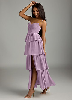 Azazie Kaiden Bridesmaid Dresses Wisteria A-Line Sweetheart Neckline Chiffon Dress image4