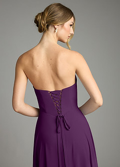 Azazie Ayla Abiti da Damigella Abito A-Line in Chiffon Scollo a Cuore Uva image11