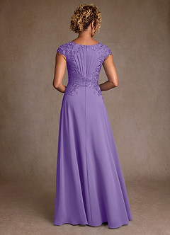 Azazie Christi Mother of the Bride Dresses Tahiti A-Line Lace Chiffon Dress image2