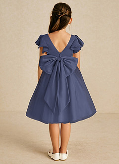 Azazie Kaeya Flower Girl Dresses Stormy A-Line Bow Tulle Dress image1