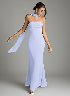 Azazie Saylor Jurken voor bruidsmeisjes Jurk van Chiffon met Zeemeermin Strapless Lavendel image7