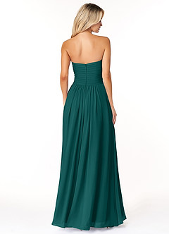 Azazie Yazmin Bridesmaid Dresses Peacock A-Line Sweetheart Neckline Chiffon Convertible Dress image2