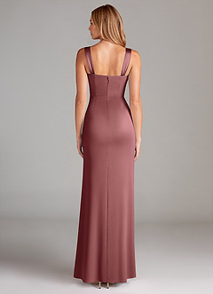 Azazie Denice Brautjungfernkleider A-Linie Plissee Stretch-Satin Kleid Amethyst image2