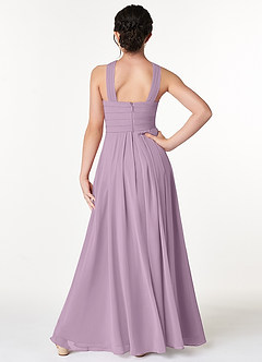 Azazie Kaleigh Junior Wisteria A-Line Pleated Chiffon Dress image2