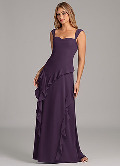 Azazie Sloane Bridesmaid Dresses Plum A-Line Sweetheart Neckline Chiffon Dress image6