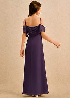 Azazie Pippy Girls Formal Flower Girl Dresses Plum A-Line Sweetheart Neckline Chiffon Dress image2