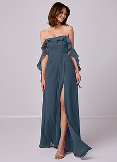 Barbie ♥ Azazie Bridesmaid Dresses Neptune A-Line Off the Shoulder Chiffon Convertible Dress image1