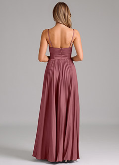 Azazie Akiko Bridesmaid Dresses Desert Rose A-Line Sweetheart Neckline Stretch Satin Dress image2