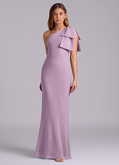 Azazie Yuanna Bridesmaid Dresses Wisteria Mermaid One Shoulder Chiffon Dress image5