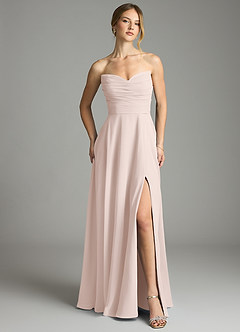 Azazie Ayla Abiti da Damigella Abito A-Line in Chiffon Scollo a Cuore Petalo Di Rosa image5