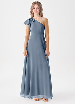 Azazie Arabella Junior Twilight A-Line Ruched Chiffon Dress image3