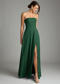 Azazie Tamira Suknie dla druhen Linia A Pofałdowany Szyfon Do ziemi Sukienka image2