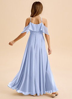 Azazie Tessabelle Junior Ice A-Line Off the Shoulder Chiffon Dress image2