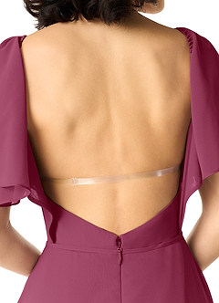 Azazie Chloe Bridesmaid Dresses Mulberry A-Line Sweetheart Neckline Chiffon Dress image4