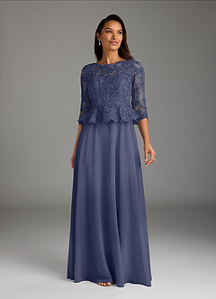 Azazie Averie Mother of the Bride Dresses Stormy A-Line Boatneck Sequins Chiffon Dress image6