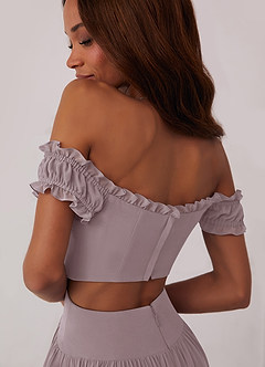 Barbie ♥ Azazie Bridesmaid Dresses Dusk A-Line Off the Shoulder Chiffon Convertible Dress image6