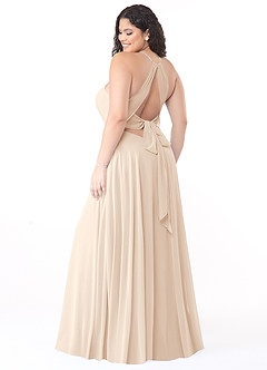 Azazie Evalleen Bridesmaid Dresses White Alabaster A-Line Pleated Chiffon Dress image8