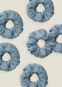 front Matching Color Bridesmaid Stretch Satin Over Size Scrunchie Set