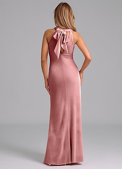 Azazie Doretta Bridesmaid Dresses Dusty Rose Mermaid Pleated Velvet Dress image6