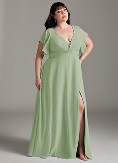 Azazie Kitr Final Sale Black A-Line Ruched Chiffon Dress image10