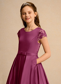 Azazie Bunny Girls Formal Abiti da Ragazza di Fiori Abito Principessa in Pizzo Gelso image4