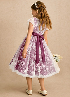 Azazie Maisie Flower Girl Klänningar Klänning A-linje i Spets image5
