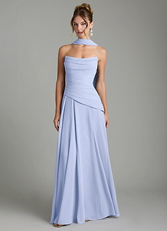 Azazie Gabriela Bridesmaid Dresses Ice A-Line Corset Chiffon Dress image1