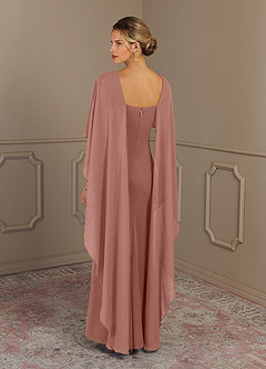 Azazie Dion Mother of the Bride Mekot Vaippa Scoop Stretch Crepe Lattian pituus Pukeutua image2