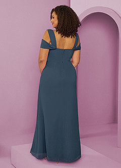 Barbie ♥ Azazie Bridesmaid Dresses Neptune A-Line Off the Shoulder Chiffon Dress image8
