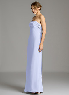Azazie Ailanie Jurken voor bruidsmeisjes Jurk van Chiffon met Zeemeermin Strapless Lavendel image3