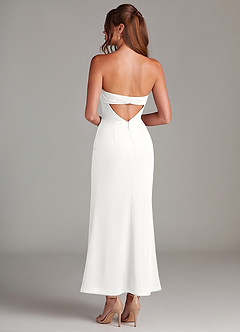 Azazie Leonis Bridesmaid Dresses White Mermaid Strapless Chiffon Convertible Dress image5