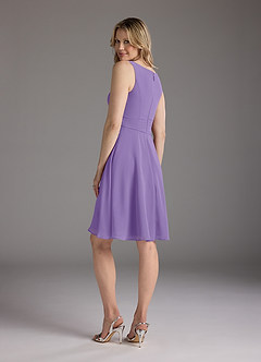Azazie Shirley Mother of the Bride Dresses Tahiti A-Line Scoop Pleated Chiffon Dress image7