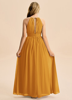 Azazie Noelle Junior Butterscotch A-Line Pleated Chiffon Dress image2