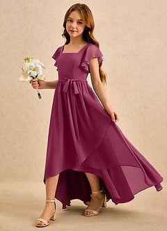 Azazie Milly Girls Formal Flower Girl Klänningar Klä A-Line i Chiffong Plisserad image6