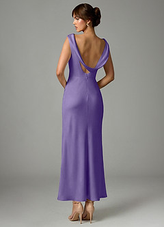 Azazie Kieryn Robes de demoiselle d'honneur Robe Sirène en Satin extensible Plissée Tahiti image6